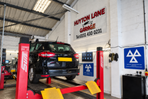 MOT bay at Huyton Lane Garage